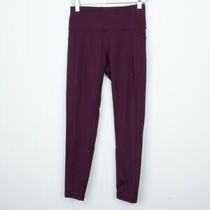 Victorias Secret Womens Incredible Essential Athletic Leggings‎ Size 4 Red Gym